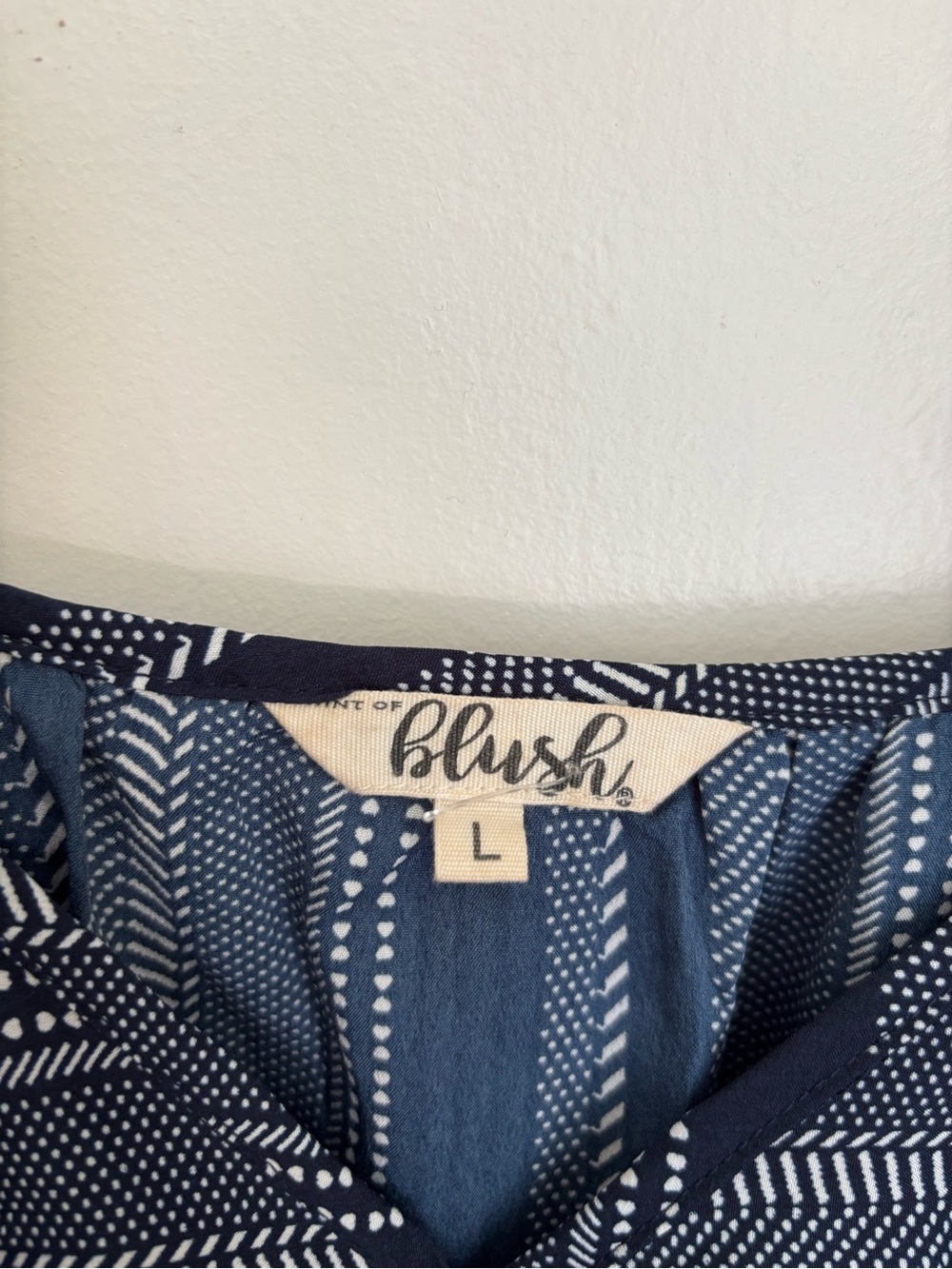 Blush Navy Striped High-Low Ruffle Dress - Picture 4 of 6